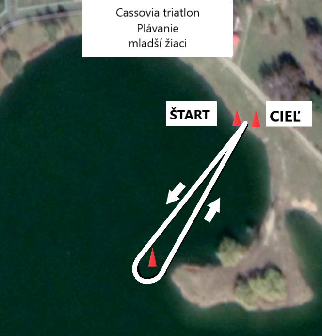 Cassovia Triatlon mapa plavanie ml. ziaci