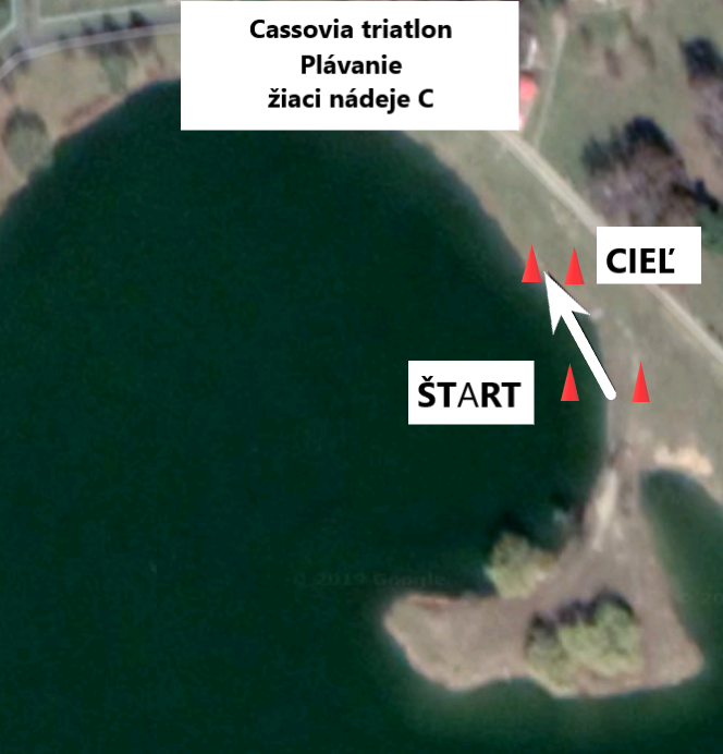 Cassovia Triatlon mapa plavanie nadeje C