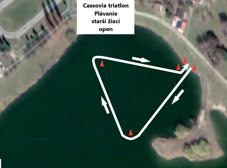 Cassovia Triatlon mapa plavanie st. ziaci