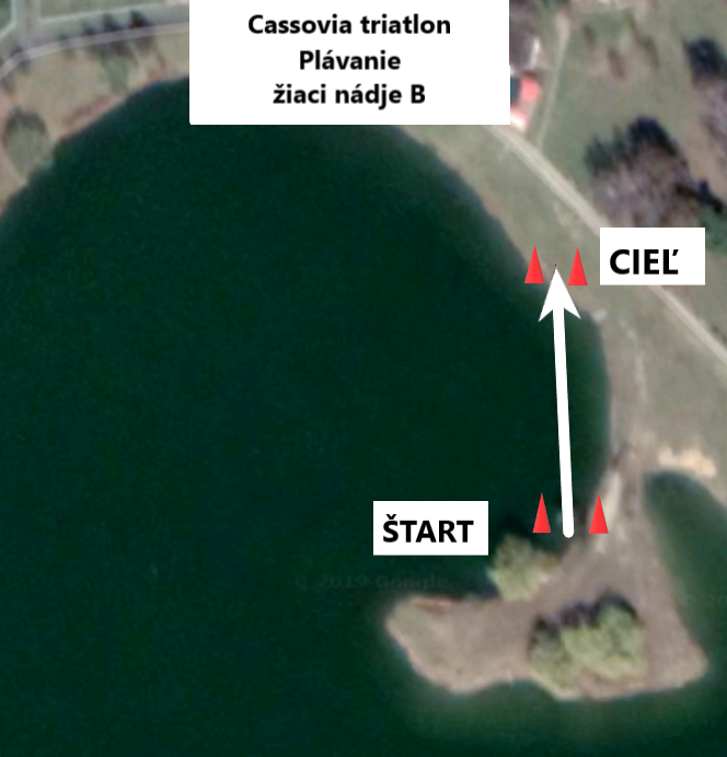 Cassovia triatlon mapa plavanie nadeje B