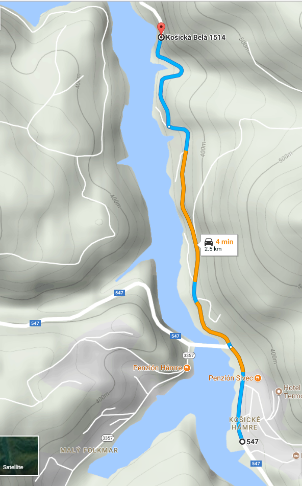 Ruzinsky triatlon mapa beh